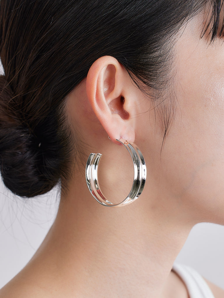 Gray earrings - Large