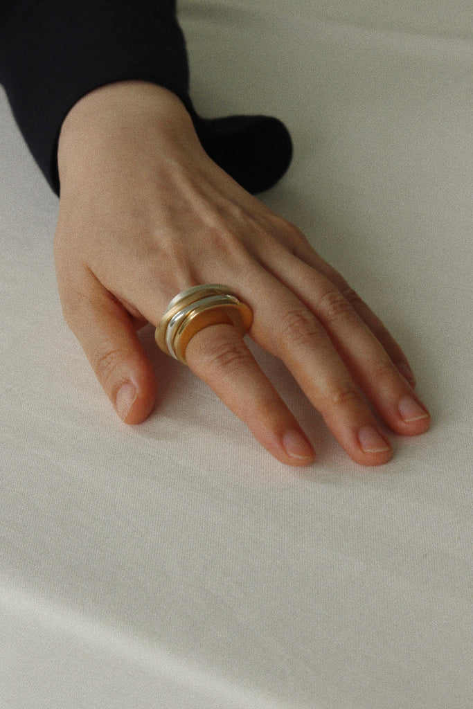 Element ring MAT in gold